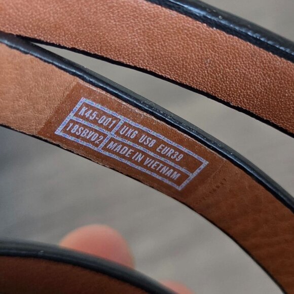 FitFlop Linny Leather Rhinestone Criss-Cross Toe Post Sandal Black Size Womens 8 - Picture 8 of 9